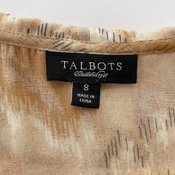 Talbots sleeveless top with v-neckline and ruffles in ๐ฏ silk - Picture 4 of 5